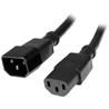 StarTech 14 AWG Computer Power Cord Extension - C14 to C13 - 15A (Black) - 6 ft. (PXT100146)