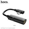 HOCO Type C Charging + 3.5mm AUX Audio 2-in-1 Adapter, Black(Open Box)