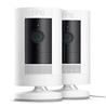 Ring Stick up Camera Plug-in 2 pack HB-white, Smart 1080p HD security camera with Two-Way Talk, Works with Amazon Alexa