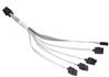 Supermicro Data Cable for select Server chassis - MiniSAS HD SFF-8643 to 4 SATA 20/20/20/20cm with Sideband 20cm (CBL-SAST-0664