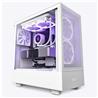 Boîtier ATX moyen tour compact NZXT H5 Flow pour ordinateur (blanc)
