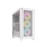CORSAIR iCUE 4000D RGB Airflow Mid-Tower Case, True White - 3x AF120 RGB ELITE White Fans - iCUE Lighting Node PRO Controlle...