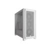 CORSAIR iCUE 4000D RGB Airflow Mid-Tower Case, True White - 3x AF120 RGB ELITE White Fans - iCUE Lighting Node PRO Controlle...