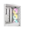 CORSAIR iCUE 4000D RGB Airflow Mid-Tower Case, True White - 3x AF120 RGB ELITE White Fans - iCUE Lighting Node PRO Controlle...