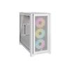 CORSAIR iCUE 4000D RGB Airflow Mid-Tower Case, True White - 3x AF120 RGB ELITE White Fans - iCUE Lighting Node PRO Controlle...