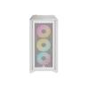 CORSAIR iCUE 4000D RGB Airflow Mid-Tower Case, True White - 3x AF120 RGB ELITE White Fans - iCUE Lighting Node PRO Controlle...