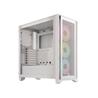 CORSAIR iCUE 4000D RGB Airflow Mid-Tower Case, True White - 3x AF120 RGB ELITE White Fans - iCUE Lighting Node PRO Controlle...