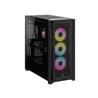 Boîtier mi-tour CORSAIR iCUE 5000D RVB AIRFLOW, noir - 3 ventilateurs AF120 RVB ELITE - Contrôleur iCUE Lighting Node PRO - ...