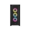 Boîtier mi-tour CORSAIR iCUE 5000D RVB AIRFLOW, noir - 3 ventilateurs AF120 RVB ELITE - Contrôleur iCUE Lighting Node PRO - ...