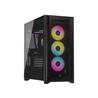 Boîtier mi-tour CORSAIR iCUE 5000D RVB AIRFLOW, noir - 3 ventilateurs AF120 RVB ELITE - Contrôleur iCUE Lighting Node PRO - ...