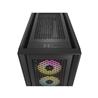 Boîtier mi-tour CORSAIR iCUE 5000D RVB AIRFLOW, noir - 3 ventilateurs AF120 RVB ELITE - Contrôleur iCUE Lighting Node PRO - ...