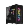 Boîtier mi-tour CORSAIR iCUE 5000D RVB AIRFLOW, noir - 3 ventilateurs AF120 RVB ELITE - Contrôleur iCUE Lighting Node PRO - ...