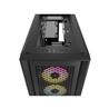 Boîtier mi-tour CORSAIR iCUE 5000D RVB AIRFLOW, noir - 3 ventilateurs AF120 RVB ELITE - Contrôleur iCUE Lighting Node PRO - ...