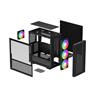 DeepCool CH560 ATX Airflow case, 3x Pre-Installed 140mm ARGB Fans, Bl
