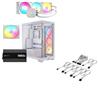 CORSAIR 3500X RS-R ARGB (1 Extra RS120 ARGB) w/ PRE-INSTALLED RM850x PSU, NAUTILUS 360 ARGB AIO & Cable Starter Kit, White