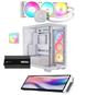 CORSAIR 3500X RS-R ARGB (1 Extra RS120 ARGB), RM850x PSU, NAUTILUS 360 ARGB AIO +  XENEON EDGE Touchscreen LCD Screen, White