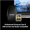Carte mémoire Lexar Professional CFexpress Type B 256 Go, lecture jusqu'à 1 750 Mo/s, enregistrement vidéo brut 8K (LCXEXPR2...