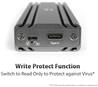 Vantec (NST-206C3-SG) M.2 Nvme SSD to USB 3.1 Gen 2 Type C Enclosure with C to C Cable, Space Gray Color, ID6