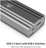Vantec (NST-206C3-SG) M.2 Nvme SSD to USB 3.1 Gen 2 Type C Enclosure with C to C Cable, Space Gray Color, ID6