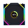 LIAN LI UNI FAN SL WIRELESS RGB LCD Reverse Black Color Single Pack 12cm Fan Pack without Controller (Reverse Blade )