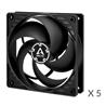 Arctic P12 Ventilateur de 120 mm, Noir, Paquet de 5