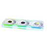 LIAN LI UNI FAN SL WIRELESS RGB LCD Reverse White Color 3x 12cm Fan Pack avec contrôleur (lame inversée)