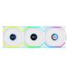 LIAN LI UNI FAN SL WIRELESS RGB LCD Reverse White Color 3x 12cm Fan Pack avec contrôleur (lame inversée)