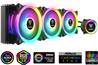 GAMDIAS CHIONE P2-360R, refroidisseur de jeu RGB, 3 x ventilateur Trio Ring de 120 mm, synchronisation avec la carte mère, b...