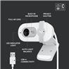LOGITECH Brio 100 Webcam with Full HD 1080p resolution, Off-White