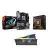 AMD R7 9700X CPU +  GIGABYTE B650 EAGLE AX WIFI Motherboard + CORSAIR RGB 32GB D5 6000MHz Black RAM
