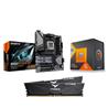 AMD R5 7600X3D CPU + GIGABYTE B650 EAGLE AX Carte mère + T-Force 32GB D5 6000MHz CL30 RAM