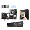 AMD Ryzen 7 9800X3D CPU + MSI PRO B850-P WIFI Motherboard + T-Force 32GB D5 6000MHz CL30 RAM