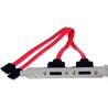 Plaque de support StarTech.com 2 ports SATA vers eSATA - Plaque femelle eSATA M/F