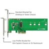 M.2 NVMe PCIe x4 Card with 22110 Length Support