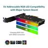 Vantec M.2 NVMe PCIe x4 RGB LED Card with Heat Sink-(UGT-M2PC12-RGB)