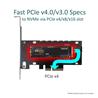 Vantec M.2 NVMe PCIe x4 RGB LED Card with Heat Sink-(UGT-M2PC12-RGB)