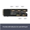 Vantec M.2 PCIe Gen3x2 B+M Key To 5 Ports SATA III Expansion Card