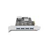 Carte hôte PCIe Vantec Dual Chip 4-Port 10Gbps USB 3.1 Gen 2 dédiée