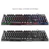RII Multi-Color Rainbow LED Backlit Wired Mechanical Gaming Keyboard(Open Box)