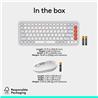 LOGITECH POP ICON Wireless Keyboard & Mouse Combo (Off-White & Orange)