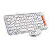 LOGITECH POP ICON Wireless Keyboard & Mouse Combo (Off-White & Orange)