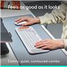 LOGITECH POP ICON Wireless Keyboard & Mouse Combo (Off-White & Orange)