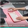 LOGITECH POP ICON Wireless Keyboard & Mouse Combo (Rose & Off-White)(Open Box)