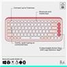 LOGITECH POP ICON Wireless Keyboard & Mouse Combo (Rose & Off-White)(Open Box)