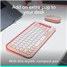 LOGITECH POP ICON Wireless Keyboard & Mouse Combo (Rose & Off-White)(Open Box)