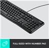 LOGITECH MK120 USB Wired Desktop Keyboard and Mouse Combo