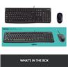 LOGITECH MK120 USB Wired Desktop Keyboard and Mouse Combo