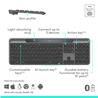 LOGITECH Full Size Productivity Keyboard, GRAPHITE