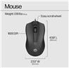 HP Wired Mouse 100 - Precise Optical Sensor with 1600 DPI - Easy USB Connection - Ambidextrous Design - 3 Button Control & Buil
