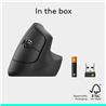 LOGITECH Lift Vertical Ergonomic Wireless Mouse (Graphite)